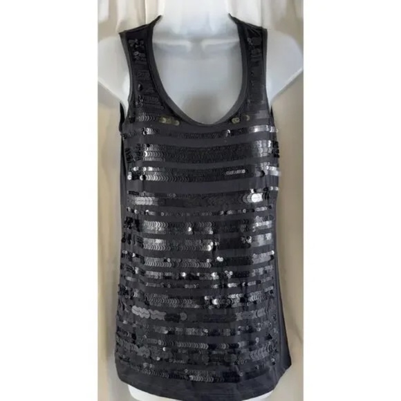 Ann Taylor Black Sequin Tank Top – Size S--NWT - Picture 6 of 7